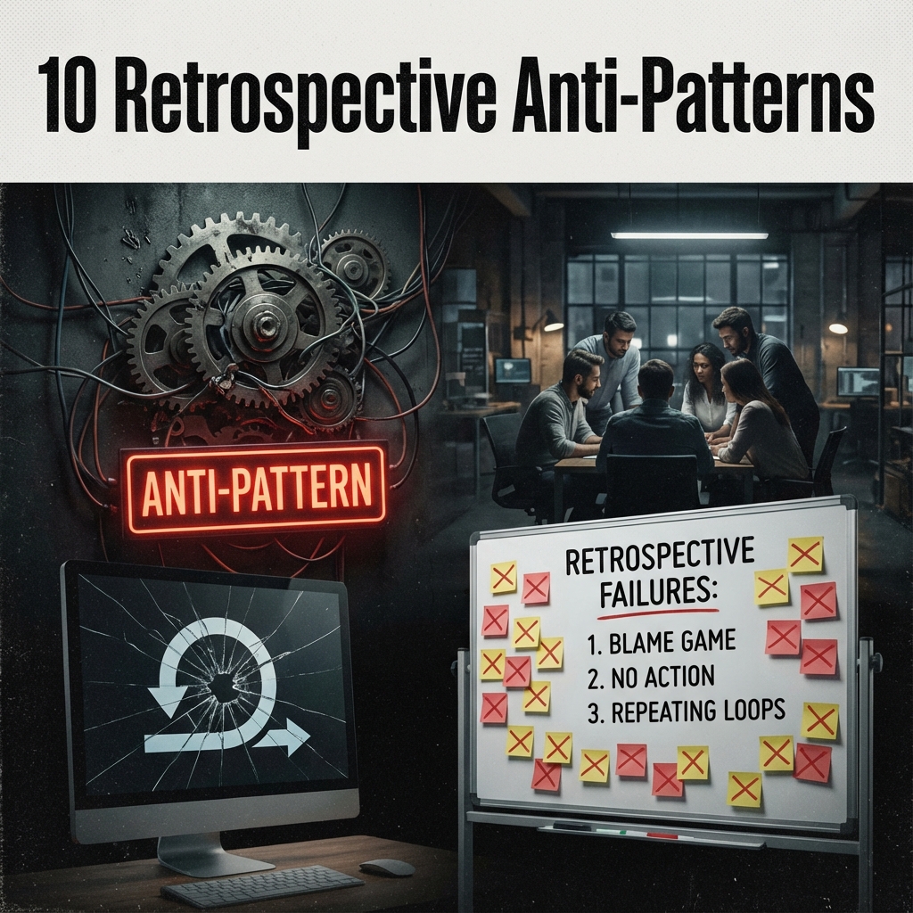 Team looking frustrated during a retrospective